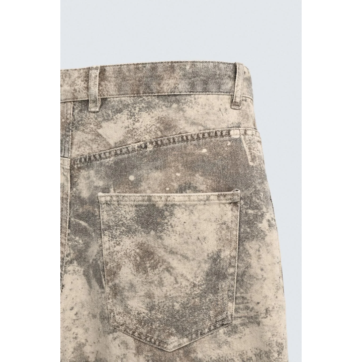 Брюки свободного кроя с абстрактным принтом