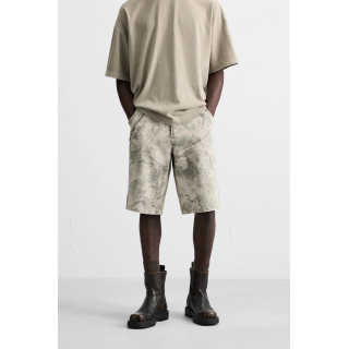 ШОРТЫ RELAXED FIT С АБСТРАКТНЫМ ПРИНТОМ