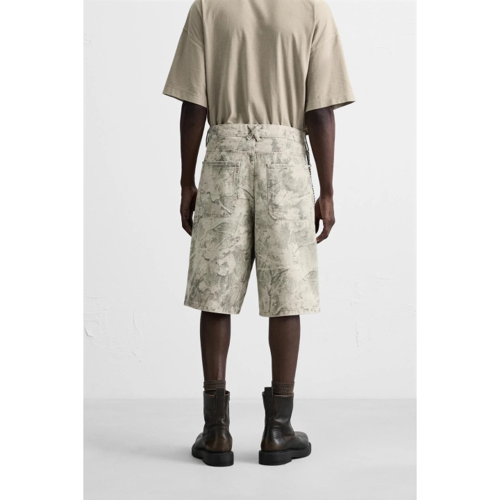 ШОРТЫ RELAXED FIT С АБСТРАКТНЫМ ПРИНТОМ