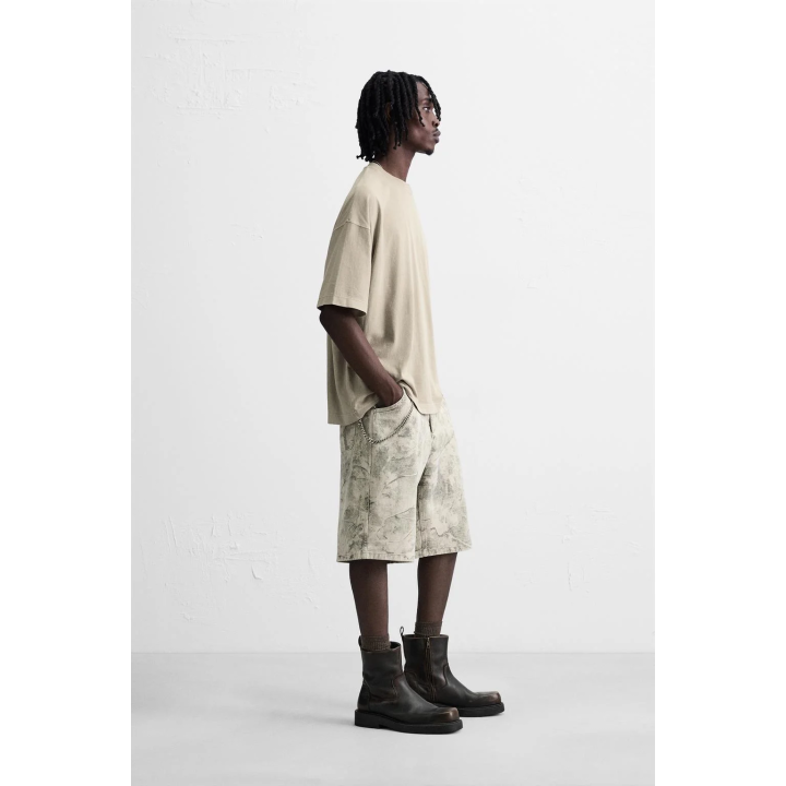 ШОРТЫ RELAXED FIT С АБСТРАКТНЫМ ПРИНТОМ