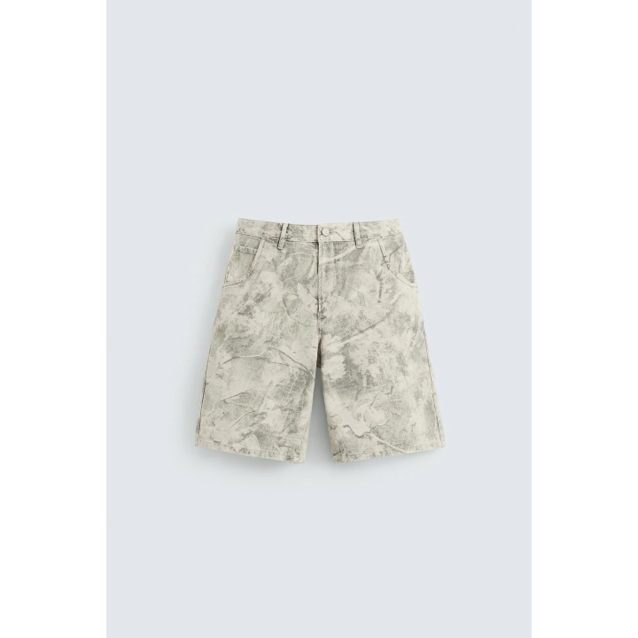 ШОРТЫ RELAXED FIT С АБСТРАКТНЫМ ПРИНТОМ