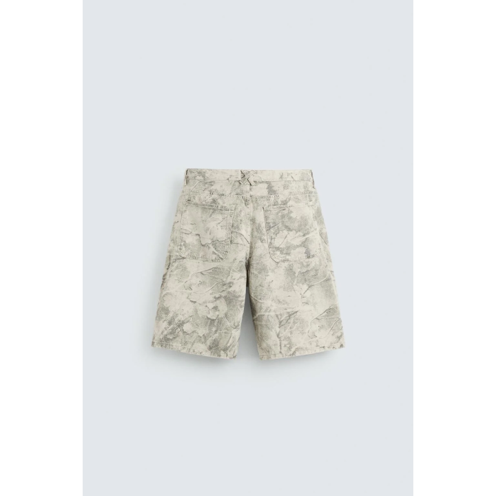 ШОРТЫ RELAXED FIT С АБСТРАКТНЫМ ПРИНТОМ