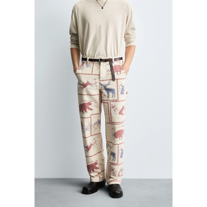 БРЮКИ С ПРИНТОМ В СТИЛЕ КОМИКСОВ