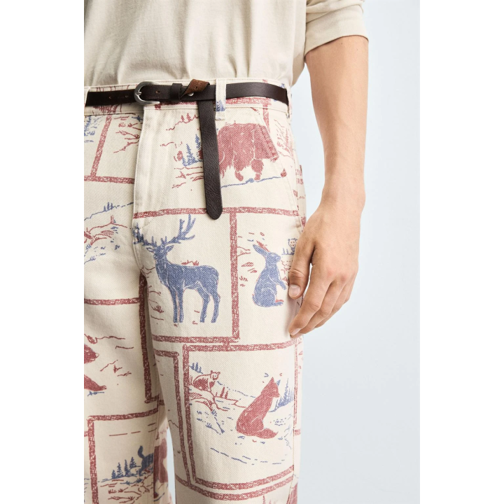 БРЮКИ С ПРИНТОМ В СТИЛЕ КОМИКСОВ