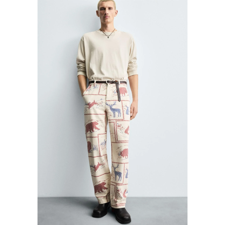 БРЮКИ С ПРИНТОМ В СТИЛЕ КОМИКСОВ