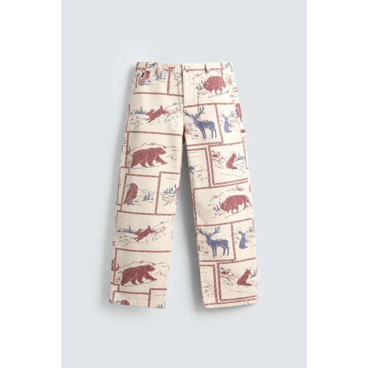 БРЮКИ С ПРИНТОМ В СТИЛЕ КОМИКСОВ