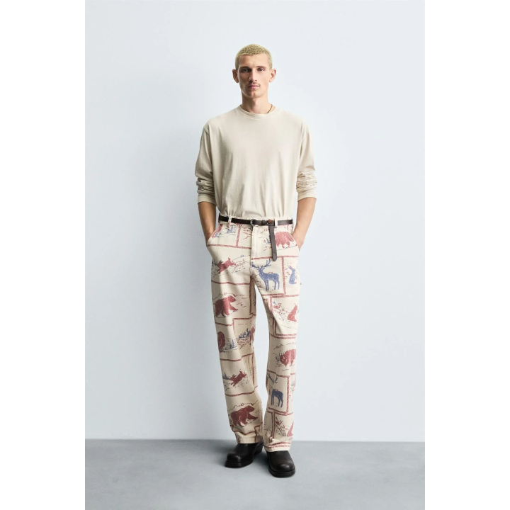 БРЮКИ С ПРИНТОМ В СТИЛЕ КОМИКСОВ