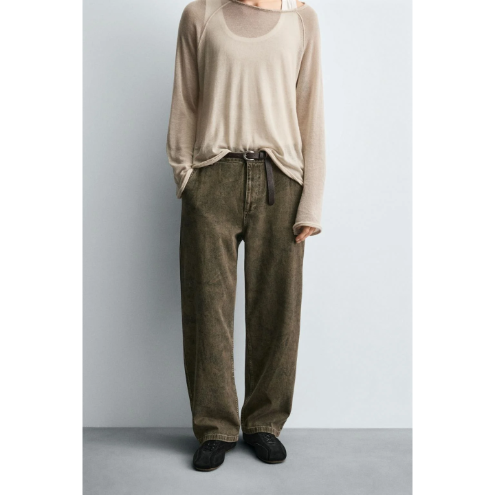 БРЮКИ КАРГО ИЗ ТКАНИ С АБСТРАКТНЫМ ПРИНТОМ