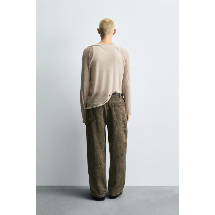 БРЮКИ КАРГО ИЗ ТКАНИ С АБСТРАКТНЫМ ПРИНТОМ