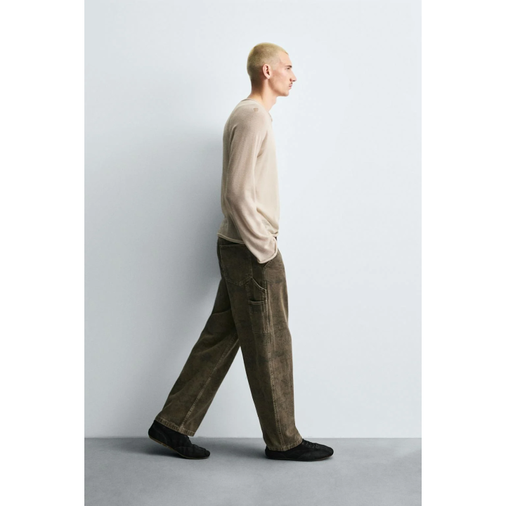 БРЮКИ КАРГО ИЗ ТКАНИ С АБСТРАКТНЫМ ПРИНТОМ