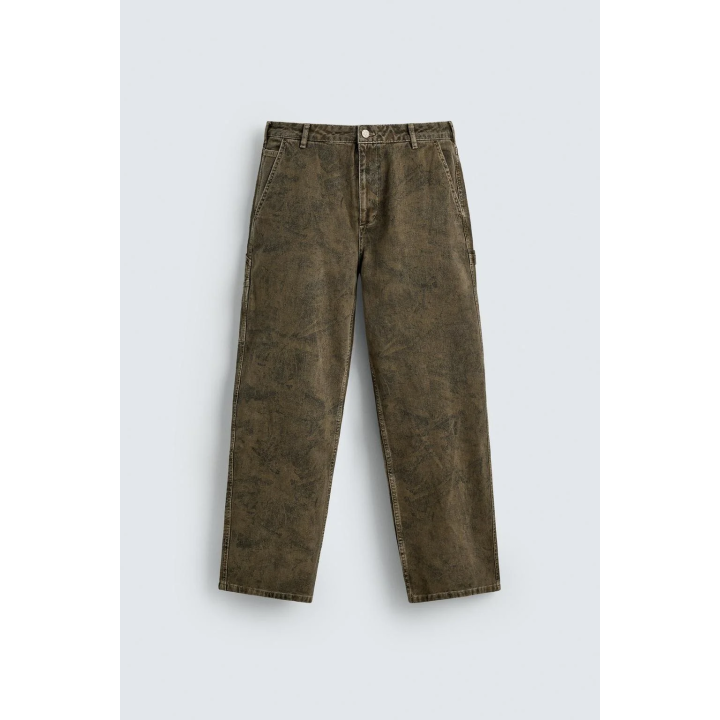 БРЮКИ КАРГО ИЗ ТКАНИ С АБСТРАКТНЫМ ПРИНТОМ