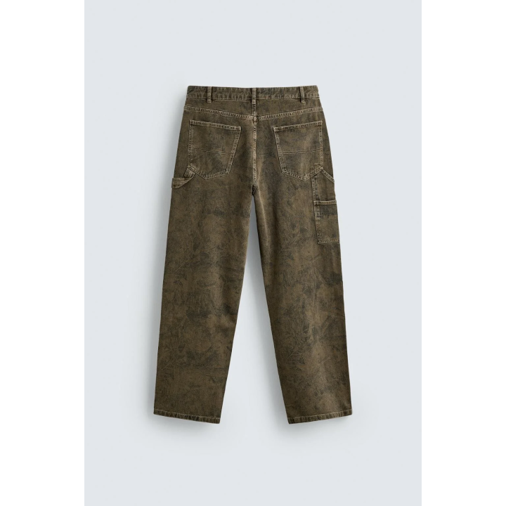 БРЮКИ КАРГО ИЗ ТКАНИ С АБСТРАКТНЫМ ПРИНТОМ