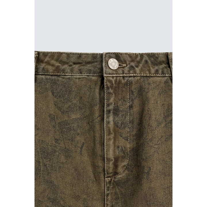 БРЮКИ КАРГО ИЗ ТКАНИ С АБСТРАКТНЫМ ПРИНТОМ