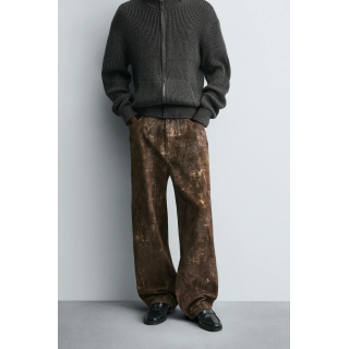 Брюки-карпентер с абстрактным принтом