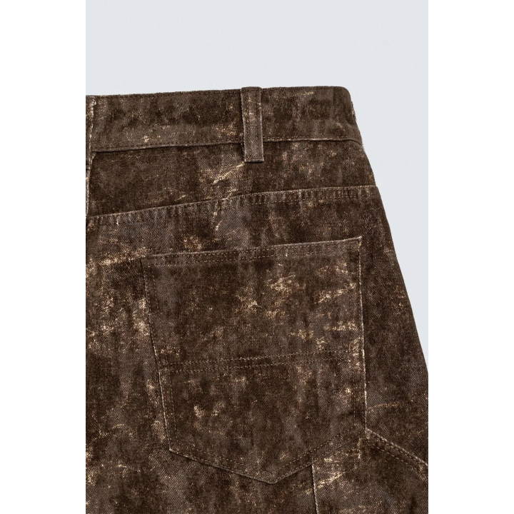 Брюки-карпентер с абстрактным принтом