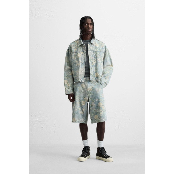 ШОРТЫ КАРГО С ЦВЕТОЧНЫМ ПРИНТОМ