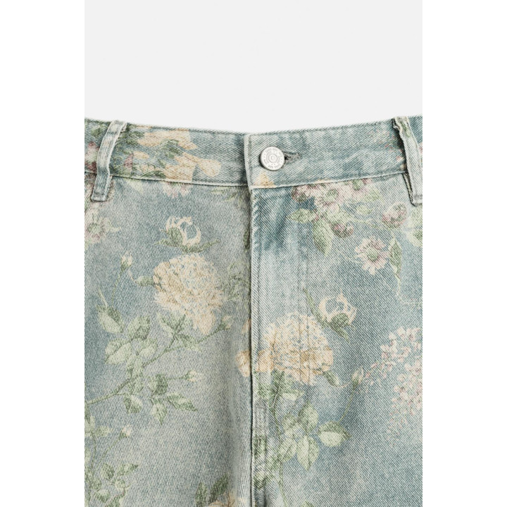 ШОРТЫ КАРГО С ЦВЕТОЧНЫМ ПРИНТОМ