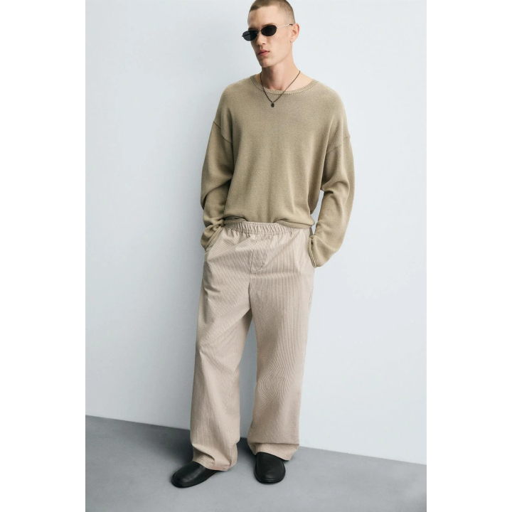 БРЮКИ СВОБОДНОГО КРОЯ В ПОЛОСКУ