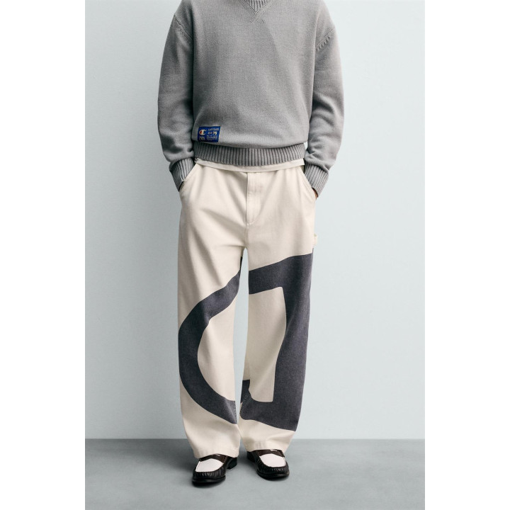 БРЮКИ С КОНТРАСТНЫМ ЛОГОТИПОМ CHAMPION ® X ZARA