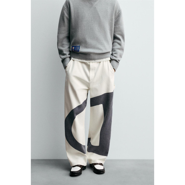 БРЮКИ С КОНТРАСТНЫМ ЛОГОТИПОМ CHAMPION ® X ZARA