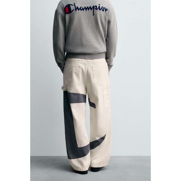 БРЮКИ С КОНТРАСТНЫМ ЛОГОТИПОМ CHAMPION ® X ZARA