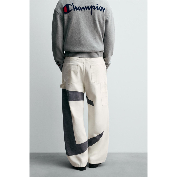 БРЮКИ С КОНТРАСТНЫМ ЛОГОТИПОМ CHAMPION ® X ZARA