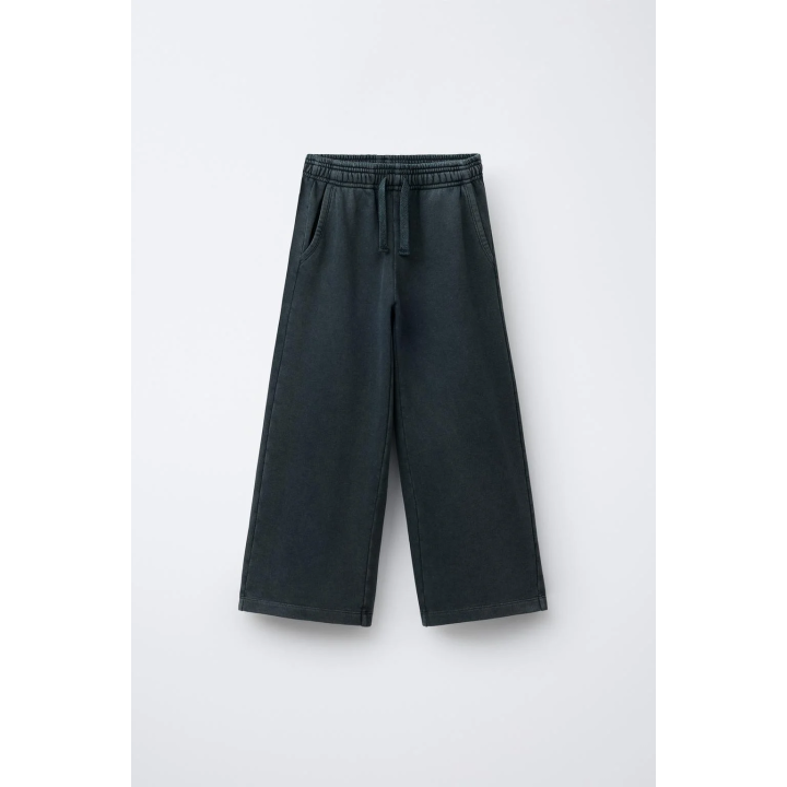 БРЮКИ WIDE LEG С ЭФФЕКТОМ ПОТЕРТОСТИ, ЗВЕЗДАМИ И ЗАКЛЕПКАМИ