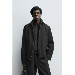 КУРТКА ИЗ ТКАНИ С ФАКТУРНЫМ РИСУНКОМ И МОЛНИЕЙ