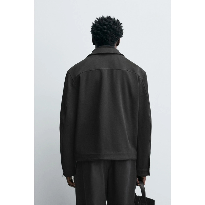 КУРТКА ИЗ ТКАНИ С ФАКТУРНЫМ РИСУНКОМ И МОЛНИЕЙ