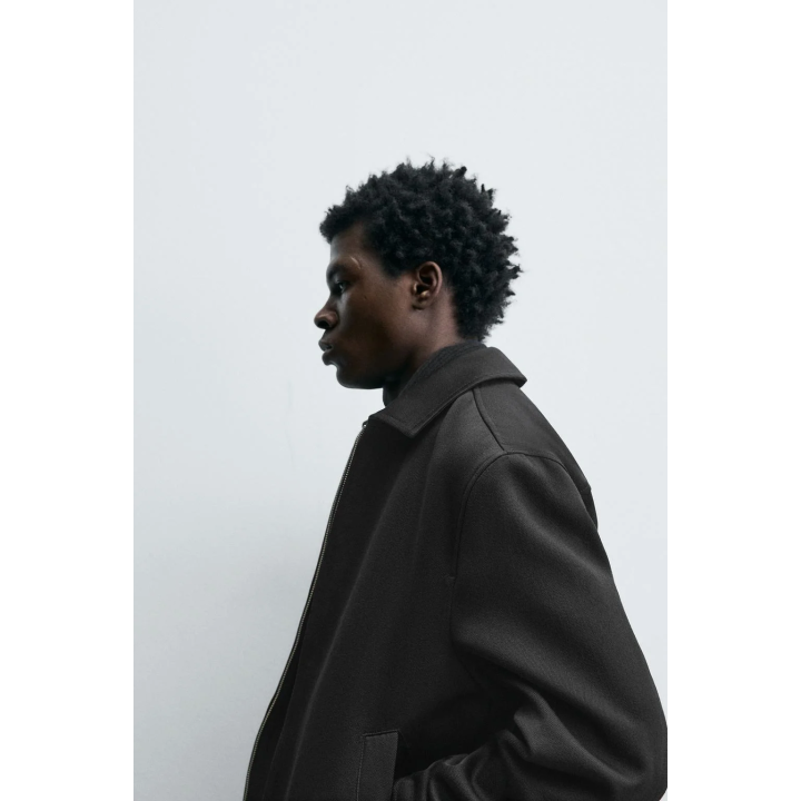 КУРТКА ИЗ ТКАНИ С ФАКТУРНЫМ РИСУНКОМ И МОЛНИЕЙ