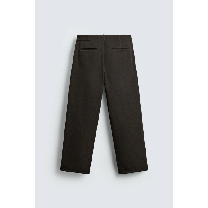 БРЮКИ ИЗ РЕЛЬЕФНОЙ ШЕРСТИ И ХЛОПКА