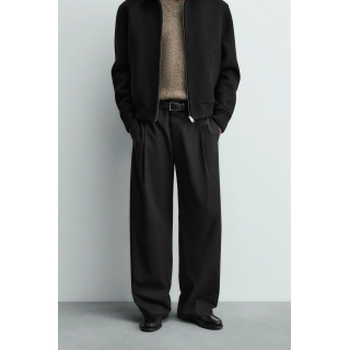 БРЮКИ СО СКЛАДКАМИ ИЗ ХЛОПКА И ВИСКОЗЫ