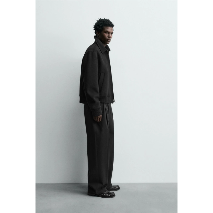 БРЮКИ СО СКЛАДКАМИ ИЗ ХЛОПКА И ВИСКОЗЫ