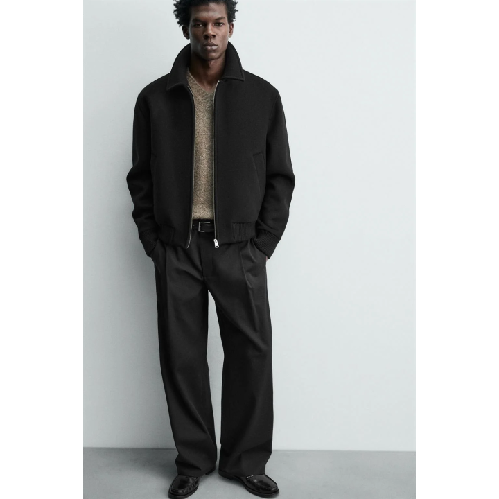 БРЮКИ СО СКЛАДКАМИ ИЗ ХЛОПКА И ВИСКОЗЫ