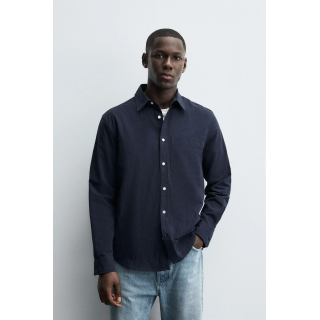 РУБАШКА В ПОЛОСКУ С ЭФФЕКТОМ ПОТЕРТОСТИ