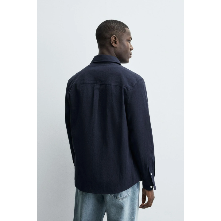 РУБАШКА В ПОЛОСКУ С ЭФФЕКТОМ ПОТЕРТОСТИ