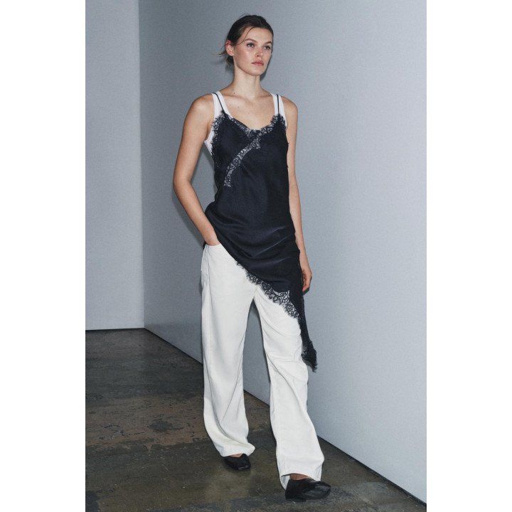 ПЛАТЬЕ АСИММЕТРИЧНОГО КРОЯ С КРУЖЕВОМ — ZW COLLECTION