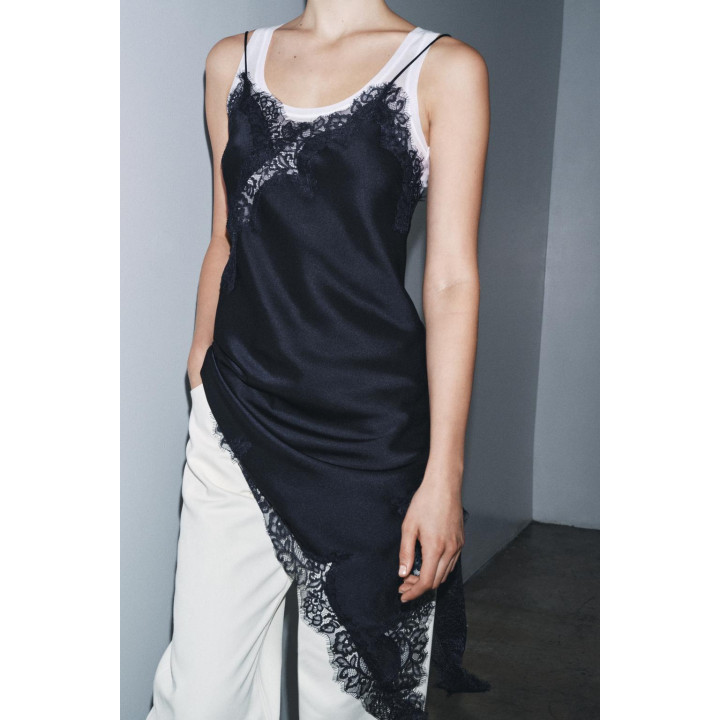 ПЛАТЬЕ АСИММЕТРИЧНОГО КРОЯ С КРУЖЕВОМ — ZW COLLECTION