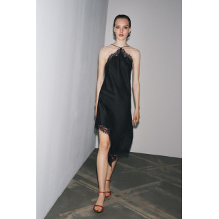 АТЛАСНОЕ ПЛАТЬЕ С КРУЖЕВОМ — ZW COLLECTION