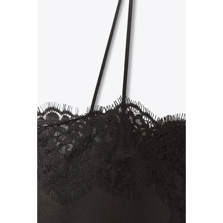 АТЛАСНЫЙ КРУЖЕВНОЙ ТОП — ZW COLLECTION