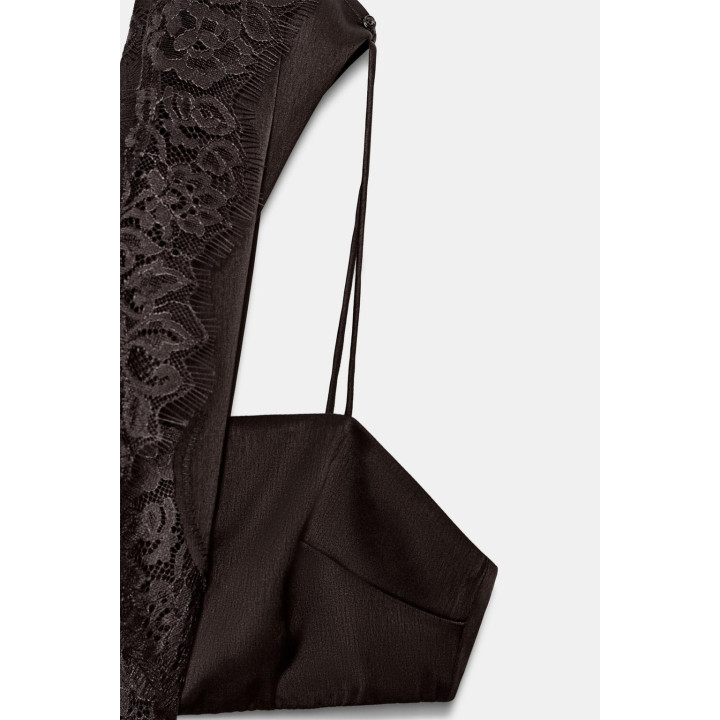 ПЛАТЬЕ МИДИ С ВЫРЕЗАМИ И КРУЖЕВОМ — ZW COLLECTION