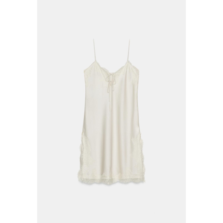 ПЛАТЬЕ-КОМБИНАЦИЯ С КРУЖЕВОМ — ZW COLLECTION