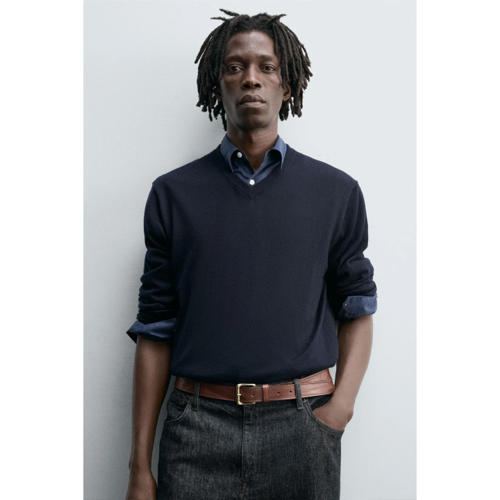 КОЖАНЫЙ РЕМЕНЬ С ЭФФЕКТОМ ВИНТАЖА