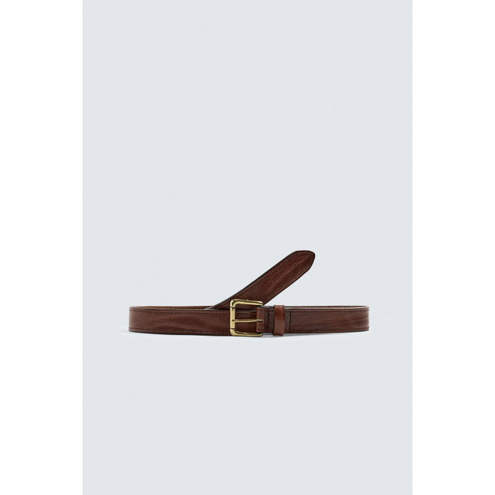 КОЖАНЫЙ РЕМЕНЬ С ЭФФЕКТОМ ВИНТАЖА