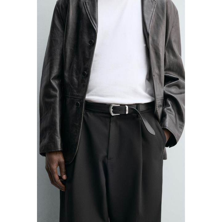 КОЖАНЫЙ РЕМЕНЬ С ЭФФЕКТОМ ВИНТАЖА