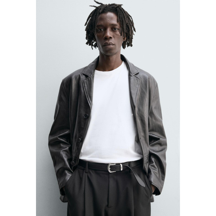 КОЖАНЫЙ РЕМЕНЬ С ЭФФЕКТОМ ВИНТАЖА