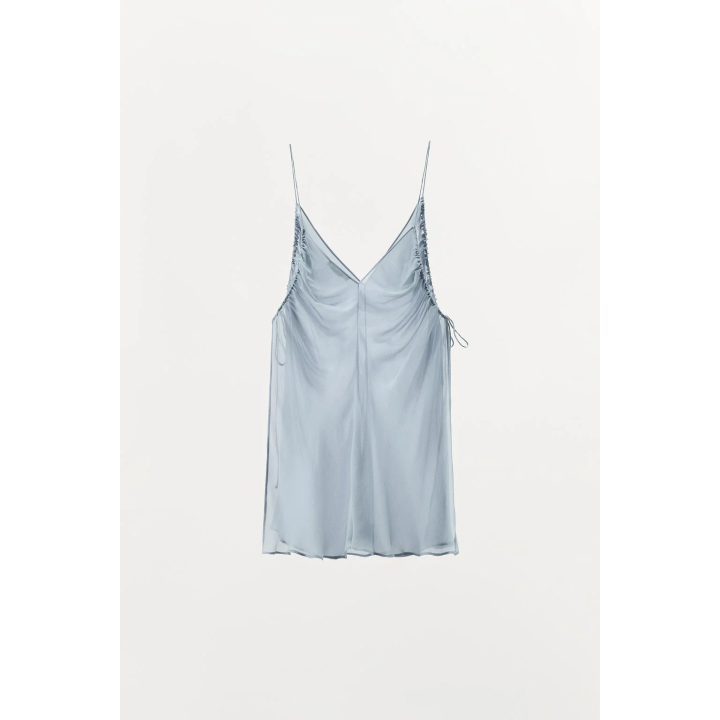 ПОЛУПРОЗРАЧНЫЙ ТОП СО СБОРКАМИ