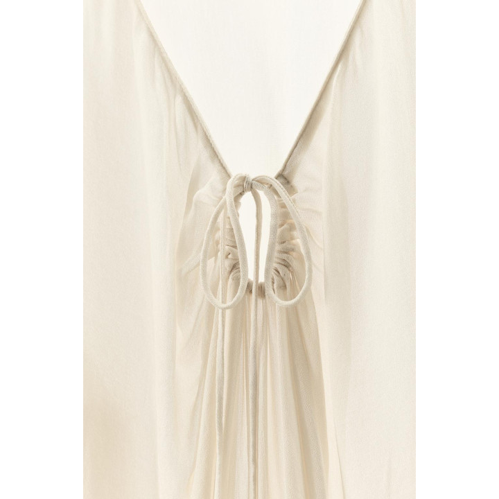 ПОЛУПРОЗРАЧНЫЙ ТОП ИЗ СТРУЯЩЕЙСЯ ТКАНИ