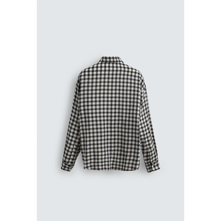 РУБАШКА В КЛЕТКУ С КОМБИНИРОВАННЫМ ГАЛСТУКОМ