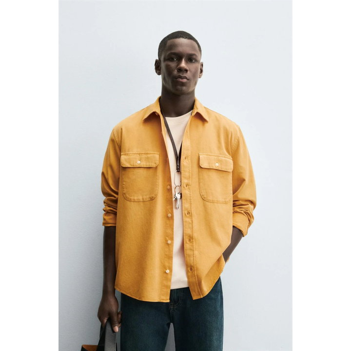 РУБАШКА ИЗ ЛИОЦЕЛЛА И ХЛОПКА С КАРМАНАМИ